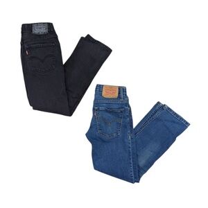 Levi's 511 Superfly Straight Leg Jeans Bundle Lot Black Medium Wash Boys 10